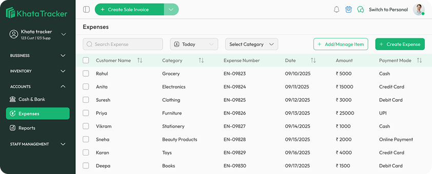 Personal Expense & Loan Tracking